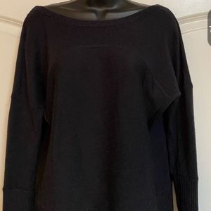 Lululemon Black Sattva Boatneck Merino Wool Tunic Sweater 6